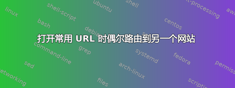 打开常用 URL 时偶尔路由到另一个网站