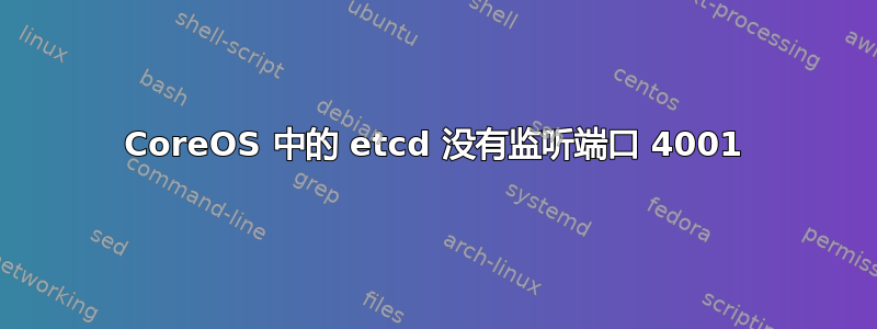 CoreOS 中的 etcd 没有监听端口 4001