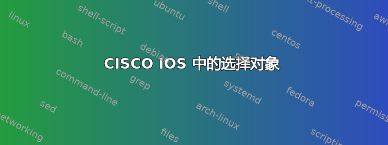 CISCO IOS 中的选择对象