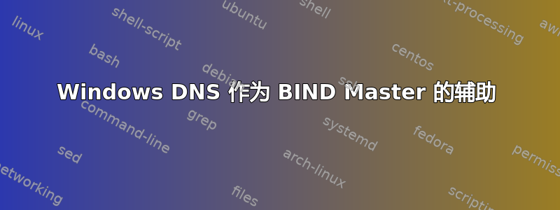 Windows DNS 作为 BIND Master 的辅助