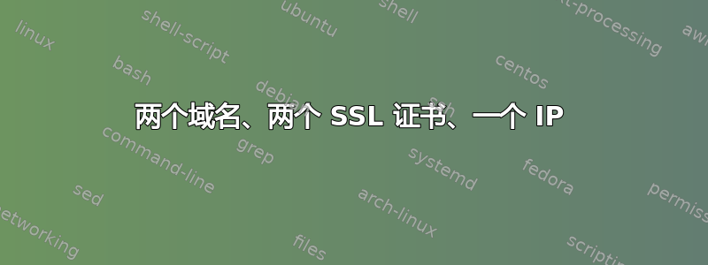 两个域名、两个 SSL 证书、一个 IP