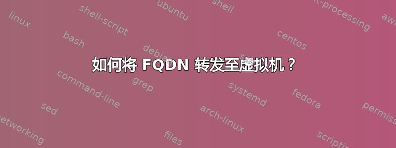 如何将 FQDN 转发至虚拟机？