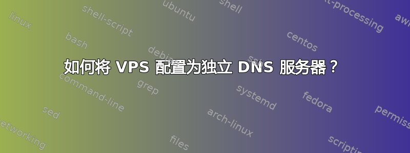 如何将 VPS 配置为独立 DNS 服务器？