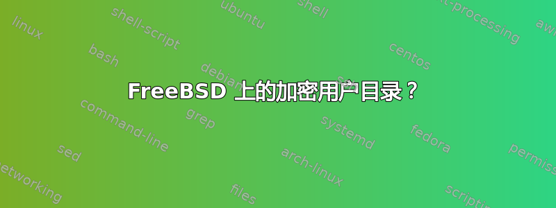 FreeBSD 上的加密用户目录？