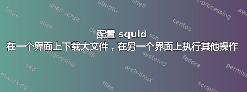 配置 squid 在一个界面上下载大文件，在另一个界面上执行其他操作