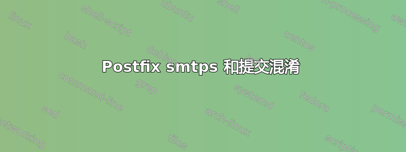 Postfix smtps 和提交混淆