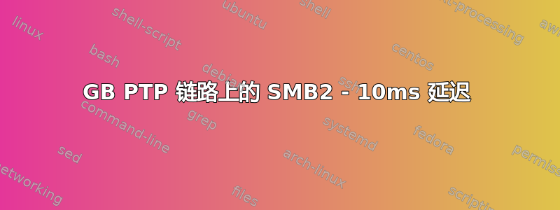 1GB PTP 链路上的 SMB2 - 10ms 延迟