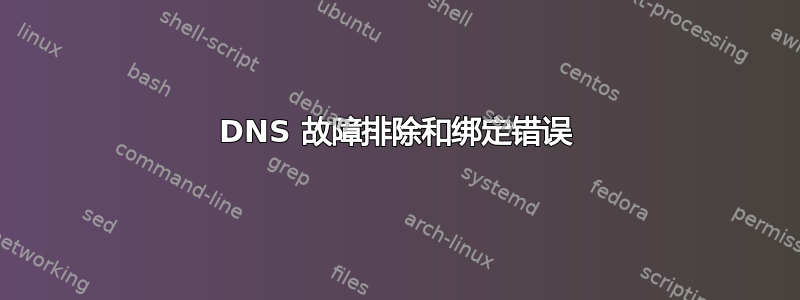 DNS 故障排除和绑定错误