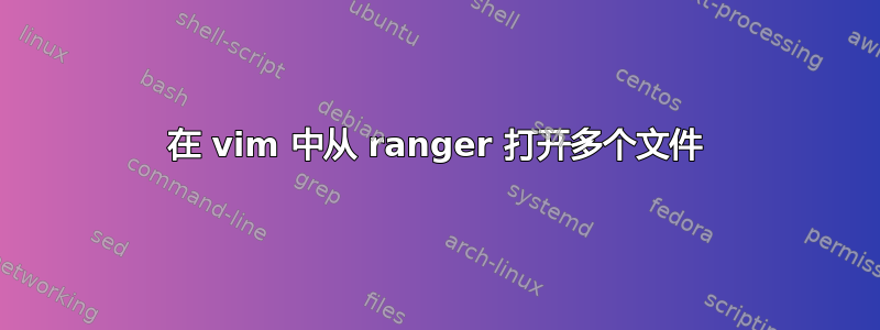 在 vim 中从 ranger 打开多个文件