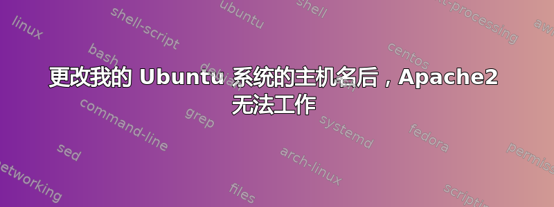 更改我的 Ubuntu 系统的主机名后，Apache2 无法工作