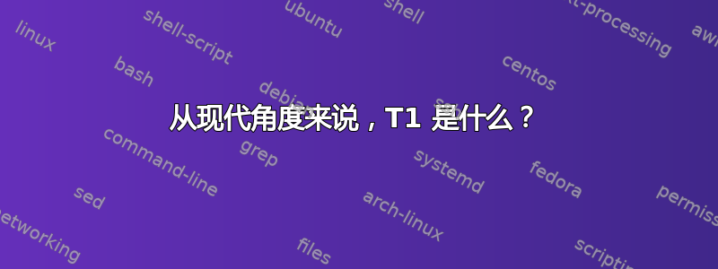 从现代角度来说，T1 是什么？