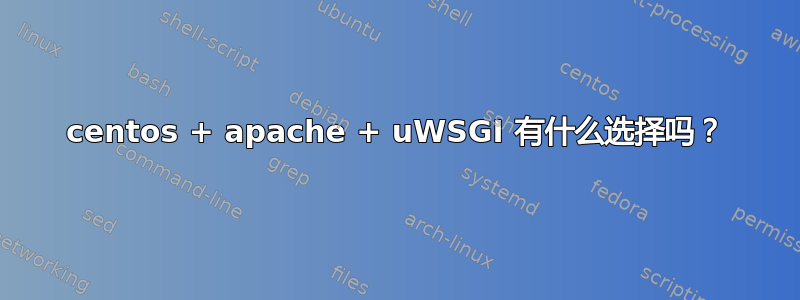 centos + apache + uWSGI 有什么选择吗？