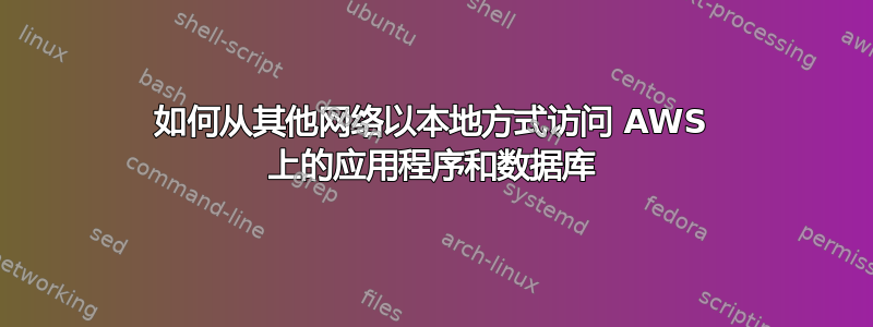 如何从其他网络以本地方式访问 AWS 上的应用程序和数据库