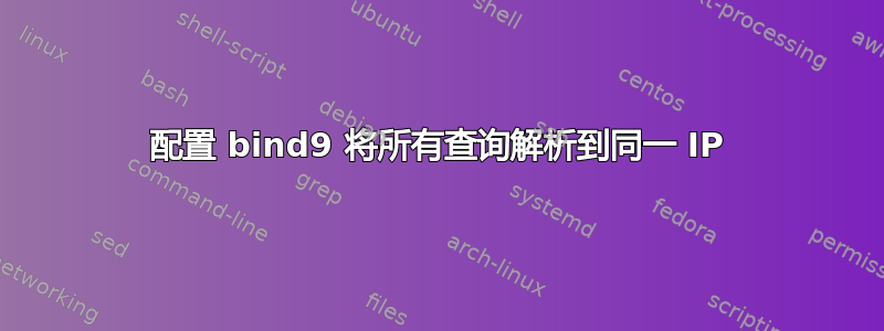 配置 bind9 将所有查询解析到同一 IP