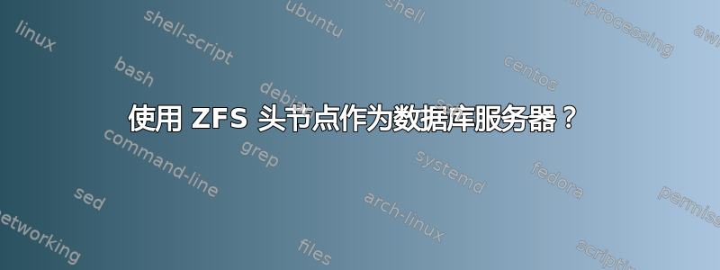 使用 ZFS 头节点作为数据库服务器？