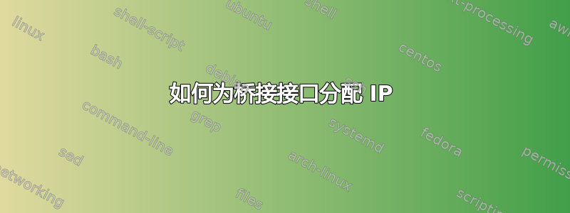 如何为桥接接口分配 IP