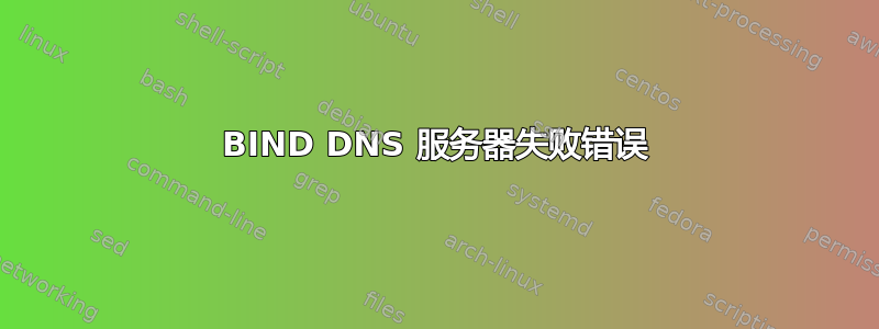 BIND DNS 服务器失败错误