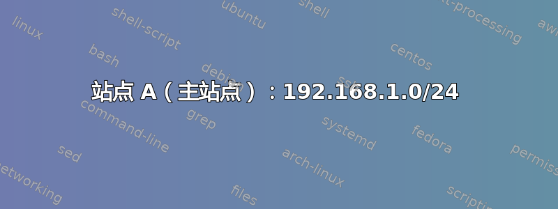 站点 A（主站点）：192.168.1.0/24