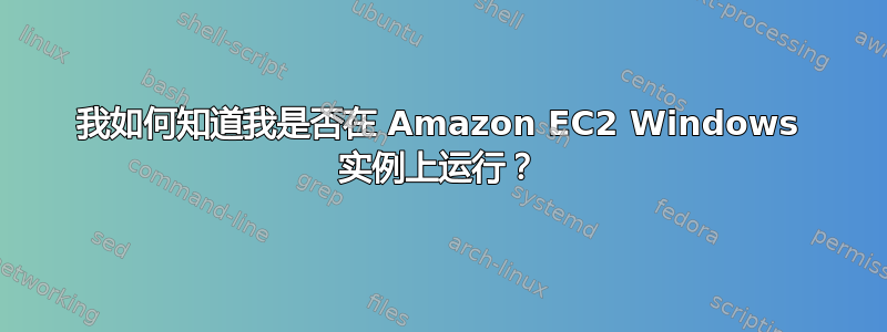 我如何知道我是否在 Amazon EC2 Windows 实例上运行？