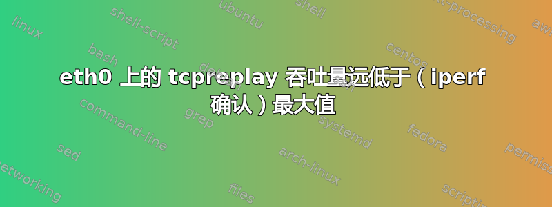 eth0 上的 tcpreplay 吞吐量远低于（iperf 确认）最大值