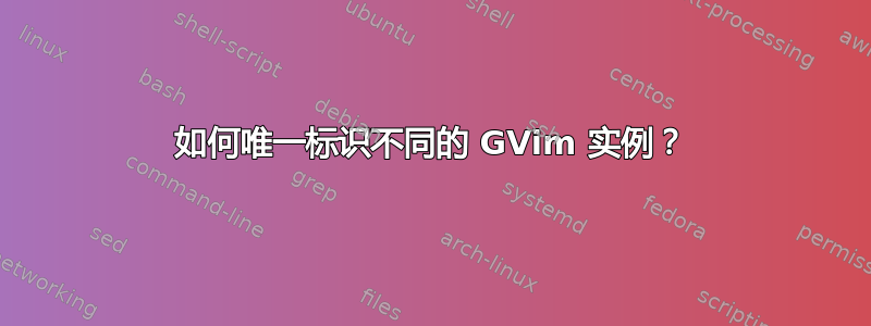 如何唯一标识不同的 GVim 实例？