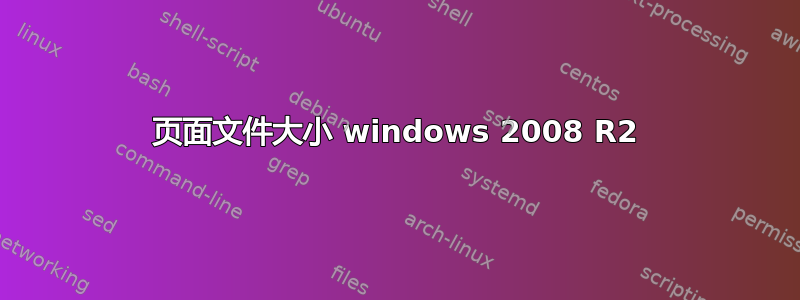 页面文件大小 windows 2008 R2