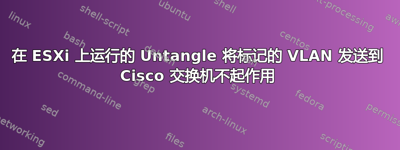 在 ESXi 上运行的 Untangle 将标记的 VLAN 发送到 Cisco 交换机不起作用