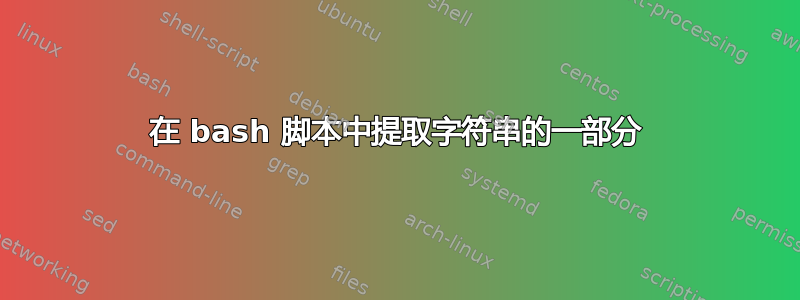 在 bash 脚本中提取字符串的一部分