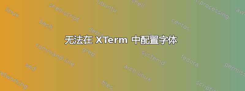 无法在 XTerm 中配置字体