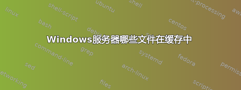 Windows服务器哪些文件在缓存中