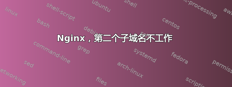 Nginx，第二个子域名不工作