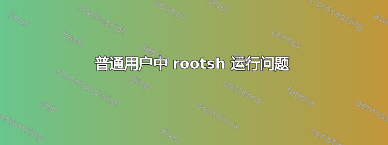 普通用户中 rootsh 运行问题