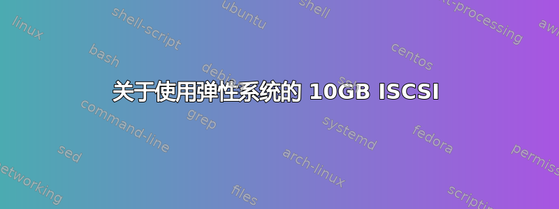 关于使用弹性系统的 10GB ISCSI