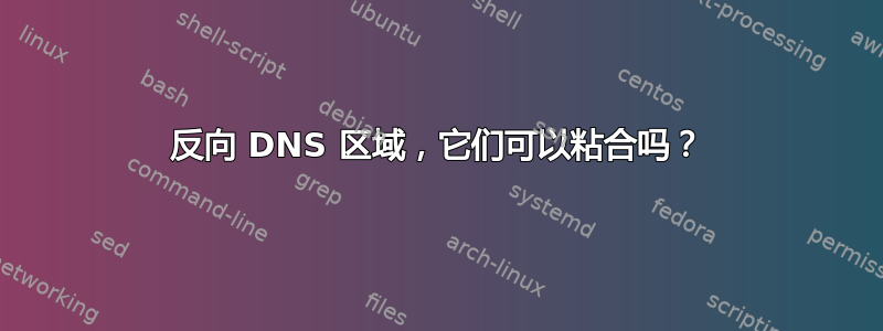 反向 DNS 区域，它们可以粘合吗？