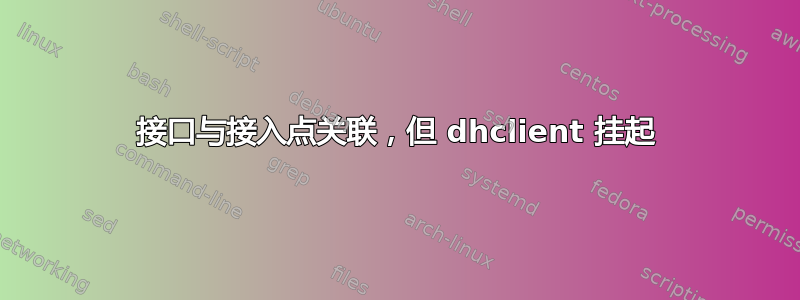 接口与接入点关联，但 dhclient 挂起