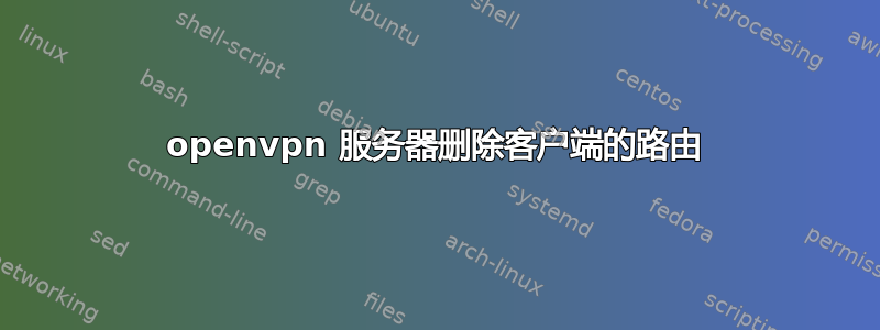 openvpn 服务器删除客户端的路由