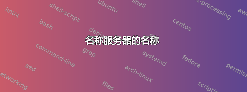 名称服务器的名称