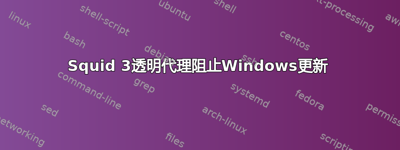 Squid 3透明代理阻止Windows更新