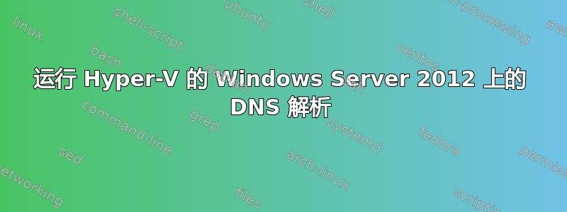 运行 Hyper-V 的 Windows Server 2012 上的 DNS 解析