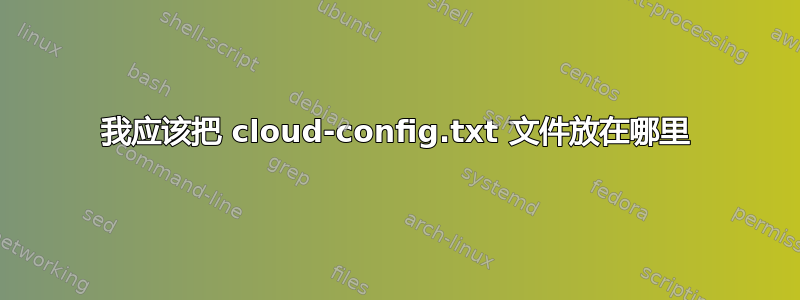 我应该把 cloud-config.txt 文件放在哪里