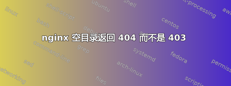 nginx 空目录返回 404 而不是 403