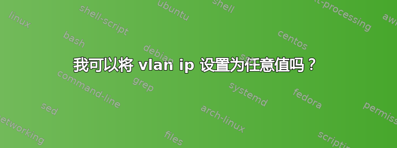 我可以将 vlan ip 设置为任意值吗？