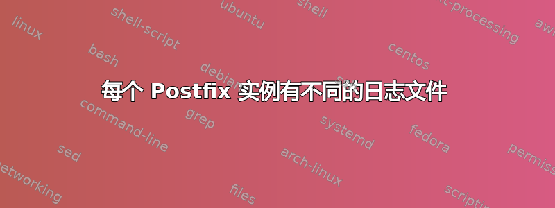 每个 Postfix 实例有不同的日志文件