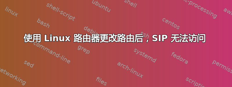 使用 Linux 路由器更改路由后，SIP 无法访问