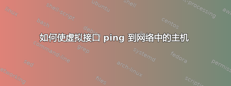 如何使虚拟接口 ping 到网络中的主机