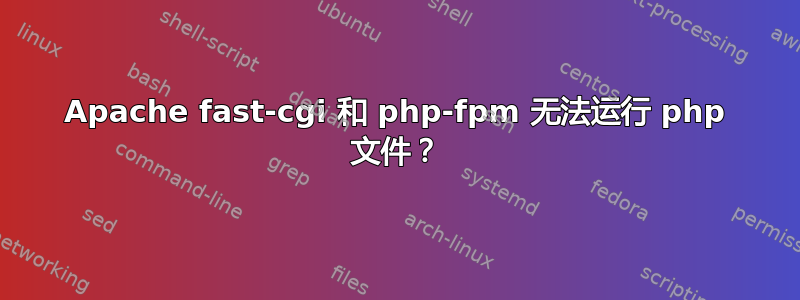 Apache fast-cgi 和 php-fpm 无法运行 php 文件？