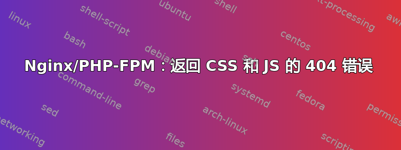 Nginx/PHP-FPM：返回 CSS 和 JS 的 404 错误