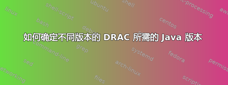 如何确定不同版本的 DRAC 所需的 Java 版本