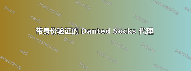 带身份验证的 Danted Socks 代理