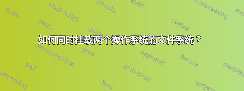 如何同时挂载两个操作系统的文件系统？